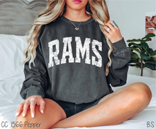 Load image into Gallery viewer, Rams Distressed Arch #BS8596 *10/5 PRINTS ON ORDER AND EXTRAS POSTED FOR PURCHASE BEFORE ARRIVAL
