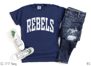 Rebels Distressed Arch #BS8581 *10/5 PRINTS ON ORDER AND EXTRAS POSTED FOR PURCHASE BEFORE ARRIVAL