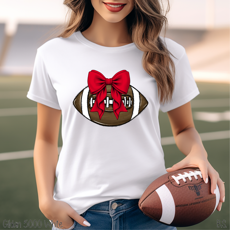 Red Bow Coquette Football #BS7092