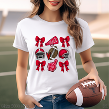 Load image into Gallery viewer, Red Coquette Football Collage #BS6993
