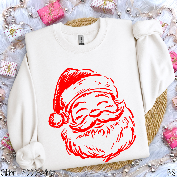 Red Hand Drawn Santa #BS8702