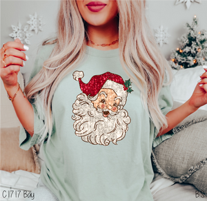 Red Sequin Retro Santa #BS6186