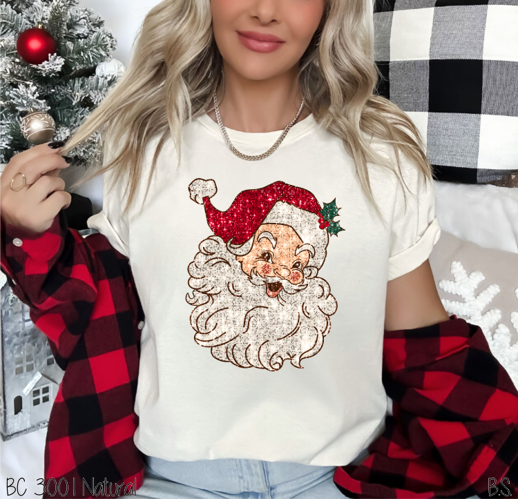 Red Sequin Retro Santa #BS6186