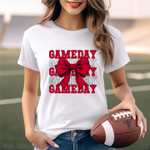 Load image into Gallery viewer, Red Stacked Gameday Coquette Bow #BS7114
