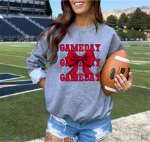 Load image into Gallery viewer, Red Stacked Gameday Coquette Bow #BS7114
