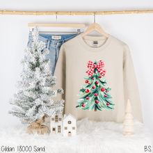 Load image into Gallery viewer, Red White Bow Christmas Tree #BS8749 *11/23 PRINTS ON ORDER &amp; EXTRAS POSTED FOR PURCHASE BEFORE ARRIVAL
