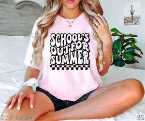 Retro Checkered Schools Out For Summer #BS6775