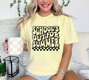 Retro Checkered Schools Out For Summer #BS6775