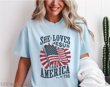 Load image into Gallery viewer, Retro Flag She Loves Jesus #BS6942
