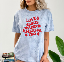 Load image into Gallery viewer, Retro Loves Jesus And America Too #BS5580
