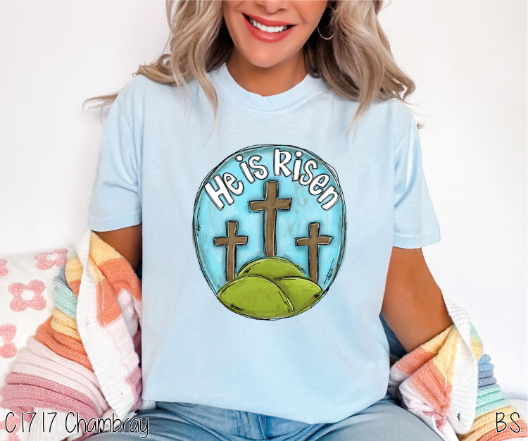 Round Full Color He Is Risen #BS5279 – Bama Signs & Screens