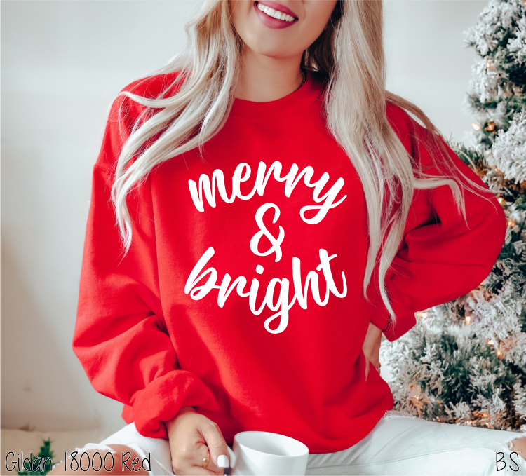 Round Script Merry & Bright #BS7564