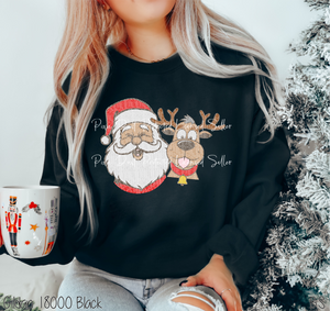 Santa And Reindeer Vintage Sweater #BS6101