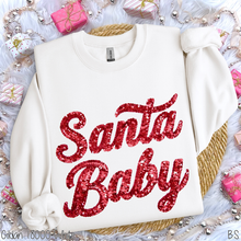 Load image into Gallery viewer, Santa Baby Faux Sequin #BS8587A *10/12 PRINTS ON ORDER AND EXTRAS POSTED FOR PURCHASE BEFORE ARRIVAL
