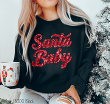 Load image into Gallery viewer, Santa Baby Faux Sequin #BS8587A *10/12 PRINTS ON ORDER AND EXTRAS POSTED FOR PURCHASE BEFORE ARRIVAL
