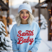 Load image into Gallery viewer, Santa Baby Faux Sequin #BS8587A *10/12 PRINTS ON ORDER AND EXTRAS POSTED FOR PURCHASE BEFORE ARRIVAL
