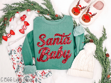 Load image into Gallery viewer, Santa Baby Faux Sequin #BS8587A *10/12 PRINTS ON ORDER AND EXTRAS POSTED FOR PURCHASE BEFORE ARRIVAL
