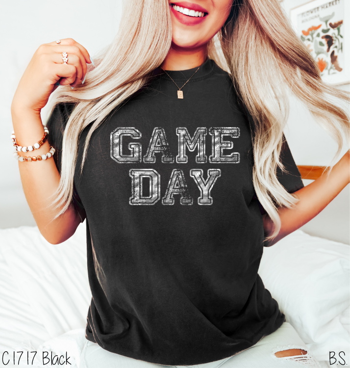 Silver Faux Metallic Game Day #BS6553