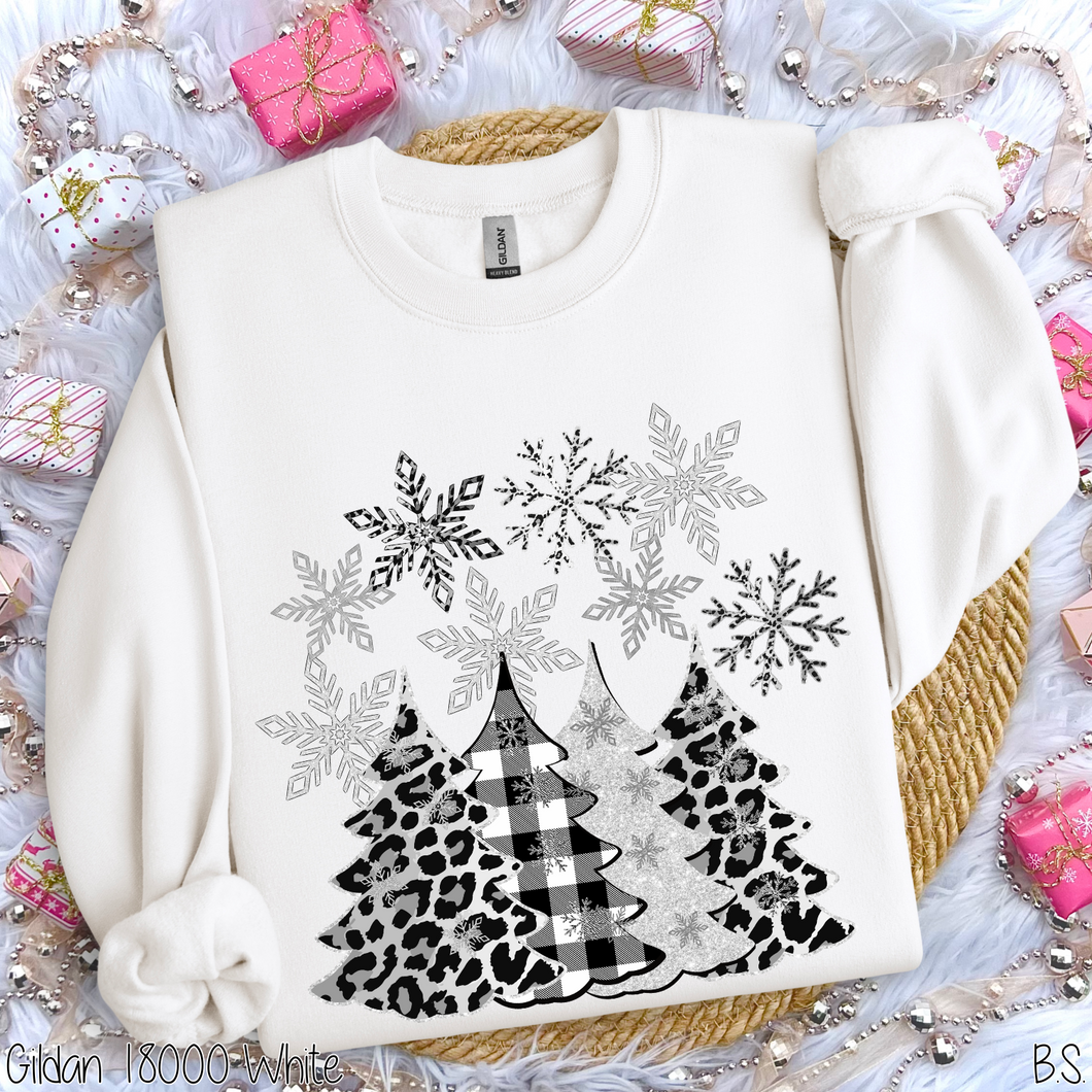 Silver And Black Leopard Christmas Trees #BS979