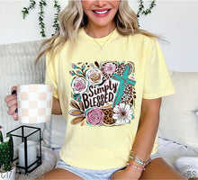 Load image into Gallery viewer, Simply Blessed Flower Cross #BS8022
