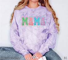 Load image into Gallery viewer, Spring Color Faux Embroidery Mama #BS6610
