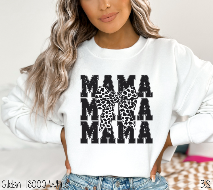 Stacked Mama Leopard Bow #BS7619