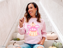 Load image into Gallery viewer, Stacked Pink Coquette Pumpkin Topiary #BS7248
