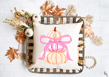 Load image into Gallery viewer, Stacked Pink Coquette Pumpkin Topiary #BS7248
