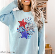 Load image into Gallery viewer, Stars Fireworks Faux Sparkle #BS6728
