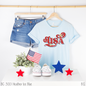 Swirl Glitter Star Distressed USA #BS5527