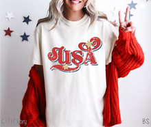 Load image into Gallery viewer, Swirl Glitter Star Distressed USA #BS5527
