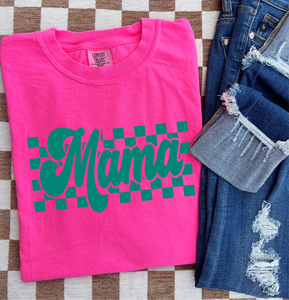 Teal Checkered Mama #BS6691