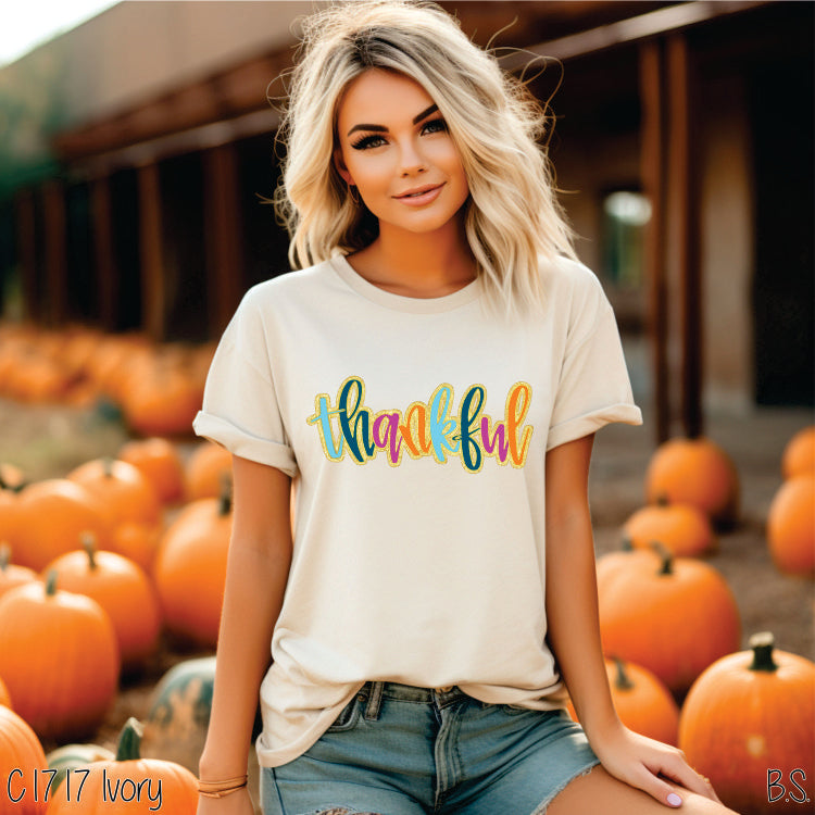Thankful Hand Lettered Gold Foil #BS8506