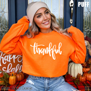 Thankful Script Puff #BS8589A *10/12 PRINTS ON ORDER AND EXTRAS POSTED FOR PURCHASE BEFORE ARRIVAL
