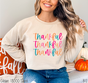 Thankful Stacked Colorful Lettering #BS7322