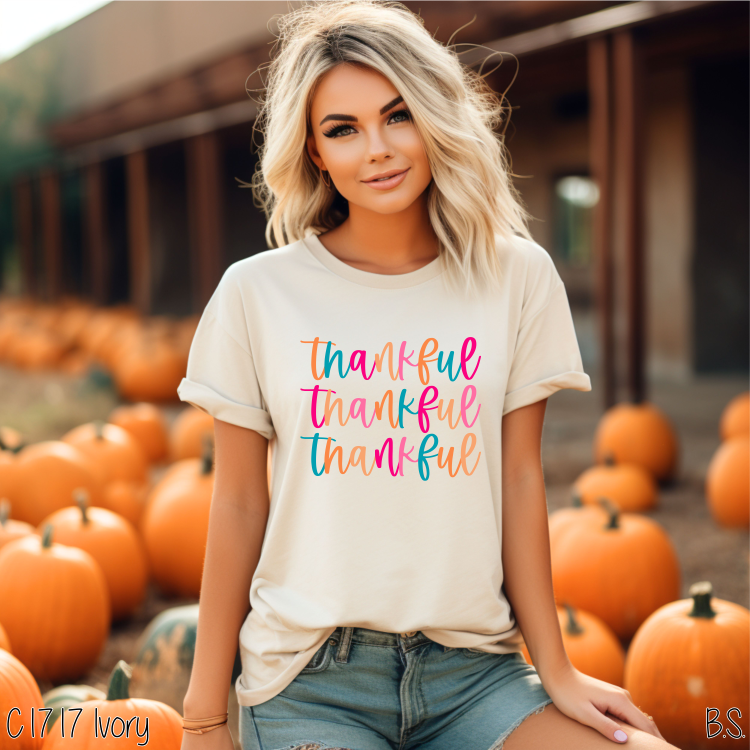 Thankful Stacked Colorful Lettering #BS7322