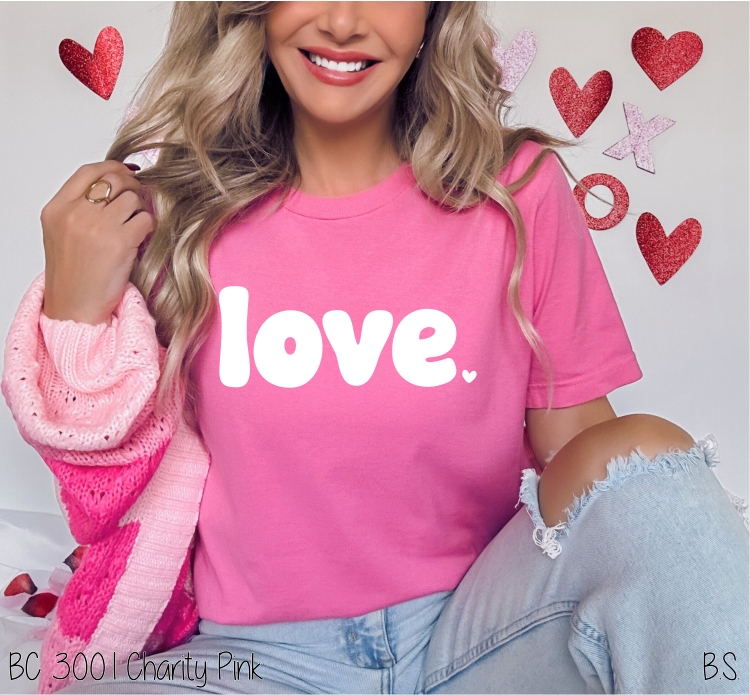 Thick Lettered Love With Heart #BS6379