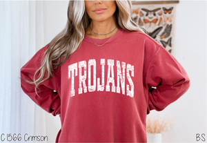 Trojans Distressed Arch #BS8592 *10/5 PRINTS ON ORDER AND EXTRAS POSTED FOR PURCHASE BEFORE ARRIVAL
