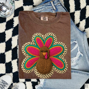 Turkey Faux Yarn Dalmatian Dot #BS8585A *10/12 PRINTS ON ORDER AND EXTRAS POSTED FOR PURCHASE BEFORE ARRIVAL