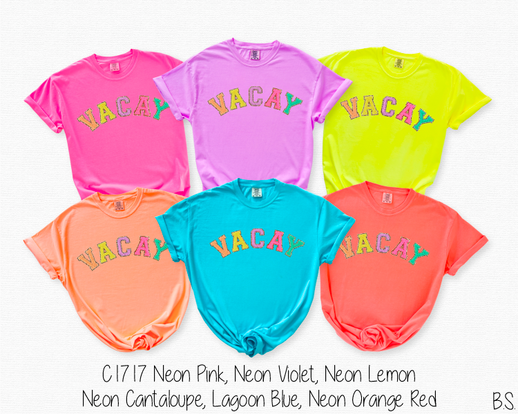 Vacay Arched Chenille Letters #BS2879