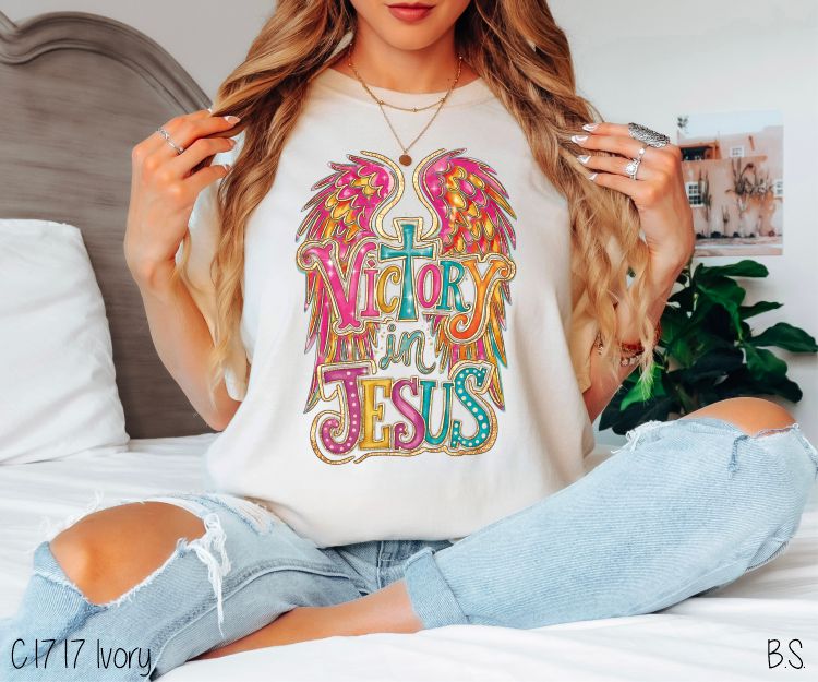 Victory In Jesus Faux Glitter Wigs #BS7864