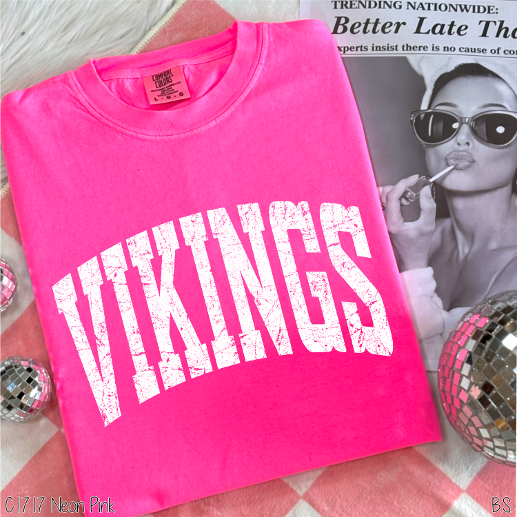 Vikings Distressed Arch #BS8586 *10/5 PRINTS ON ORDER AND EXTRAS POSTED FOR PURCHASE BEFORE ARRIVAL