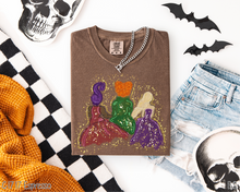 Load image into Gallery viewer, Watercolor Witch Trio Faux Glitter #BS8468
