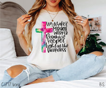 Load image into Gallery viewer, Waymaker Miracle Worker Watercolor Cross #C62
