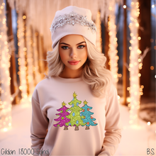 Load image into Gallery viewer, Whimsical Glitter Christmas Trees #BS6189
