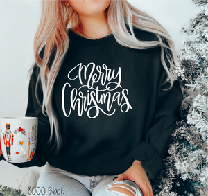 White Merry Christmas Script #BS6251