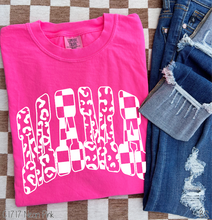 Load image into Gallery viewer, White Varsity Mama Leopard Check #BS8740
