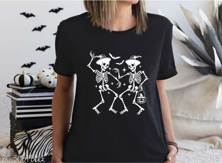 White Witch Hat Dancing Skeletons #BS7241