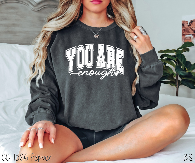 You Are Enough Arched Varsity #BS6114