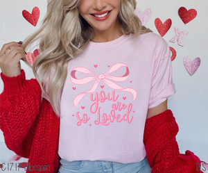 You Are So Loved Pink Coquette Bow #BS7692